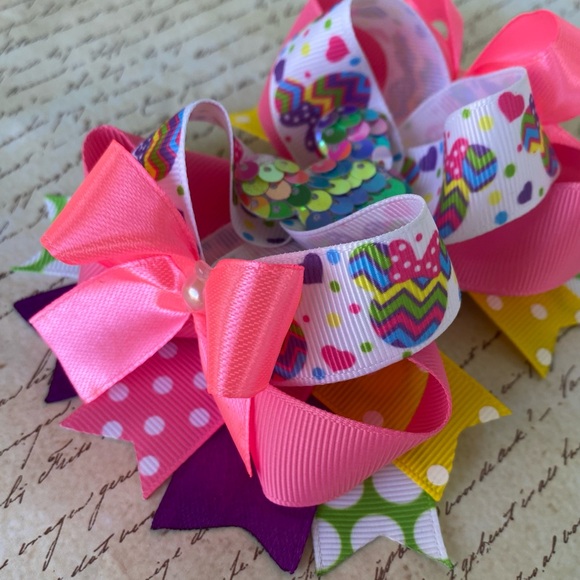 NWT Minnie Mouse Mickey Mouse Hair Bow Stacked for Girls - Picture 3 of 3